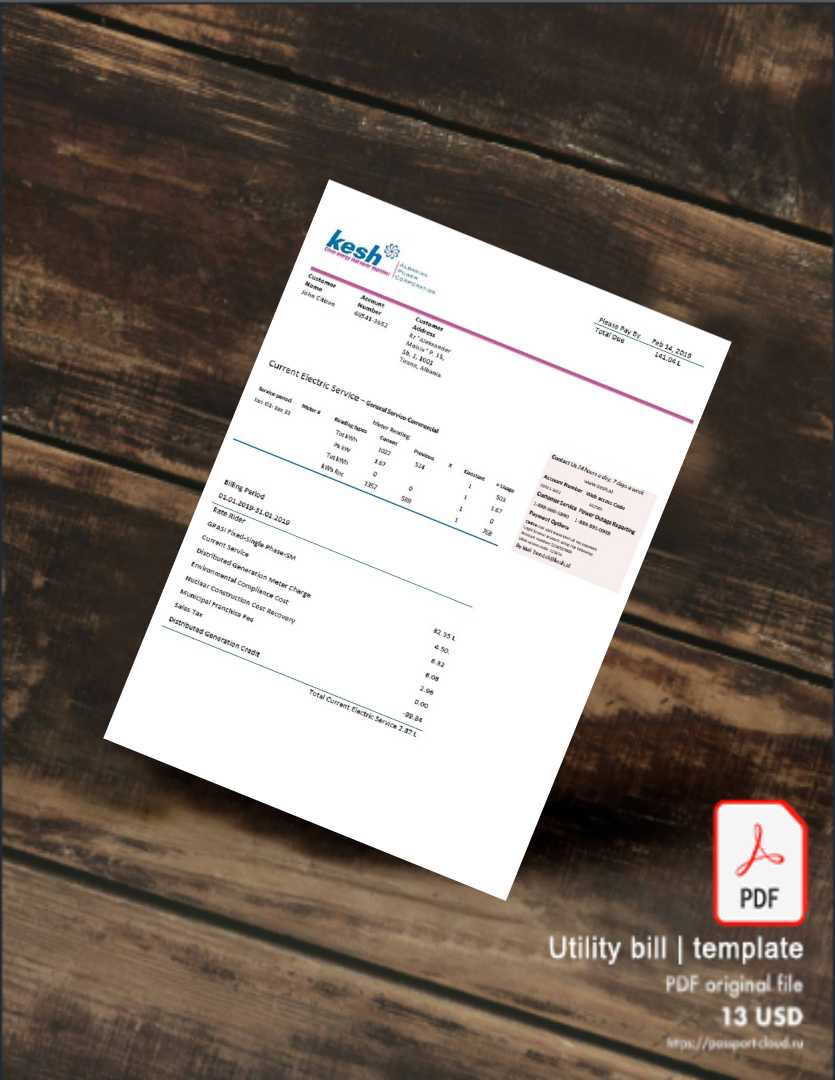 Utility bill | Albanian Power | Albania